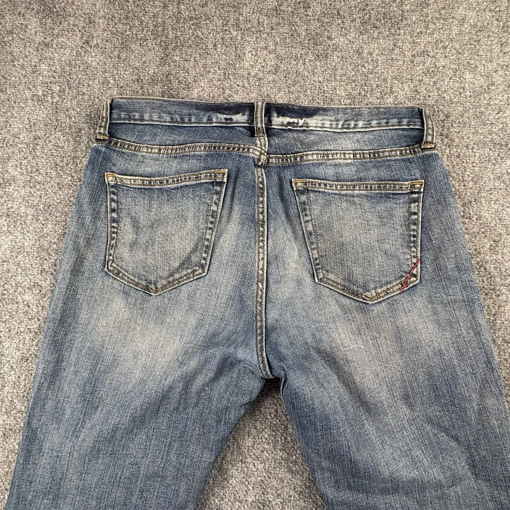 Banana Republic Athletic Jeans Mens 33x30 Blue Straight Whiskered Streetwear Y2K
